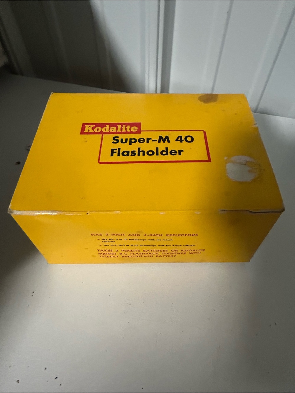 Kodak Yellow Kodalite Super-M 40 Flasholder Box